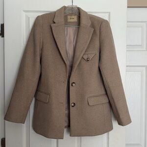 M-KAE Beige Harper Wool Blazer S